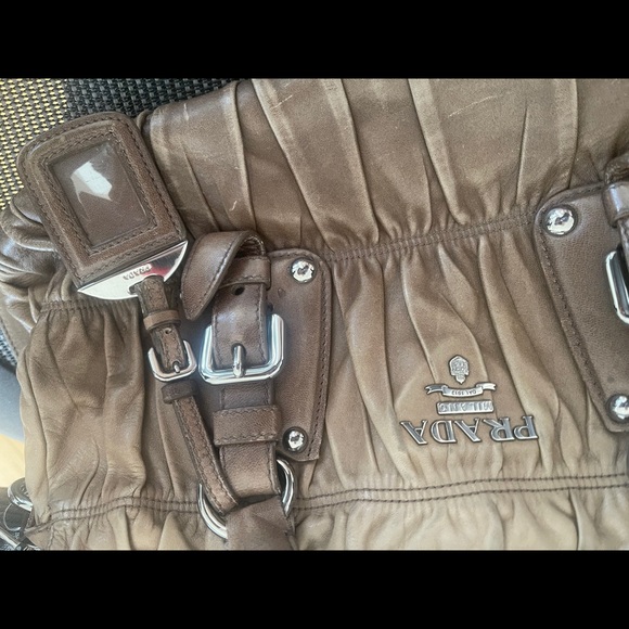Authentic Prada Gaufre Leather Light brown 2 way - Picture 6 of 10